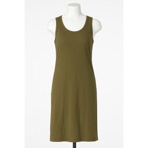 GAP Women's Army Green Tank Midi Dress‎ Size Small Casual Sleeveless Soft Knit